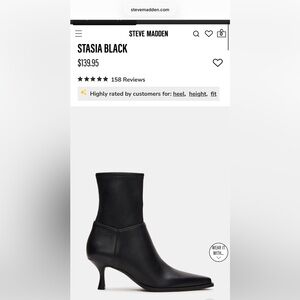 Steve Madden Stasia Black Heeled Boots